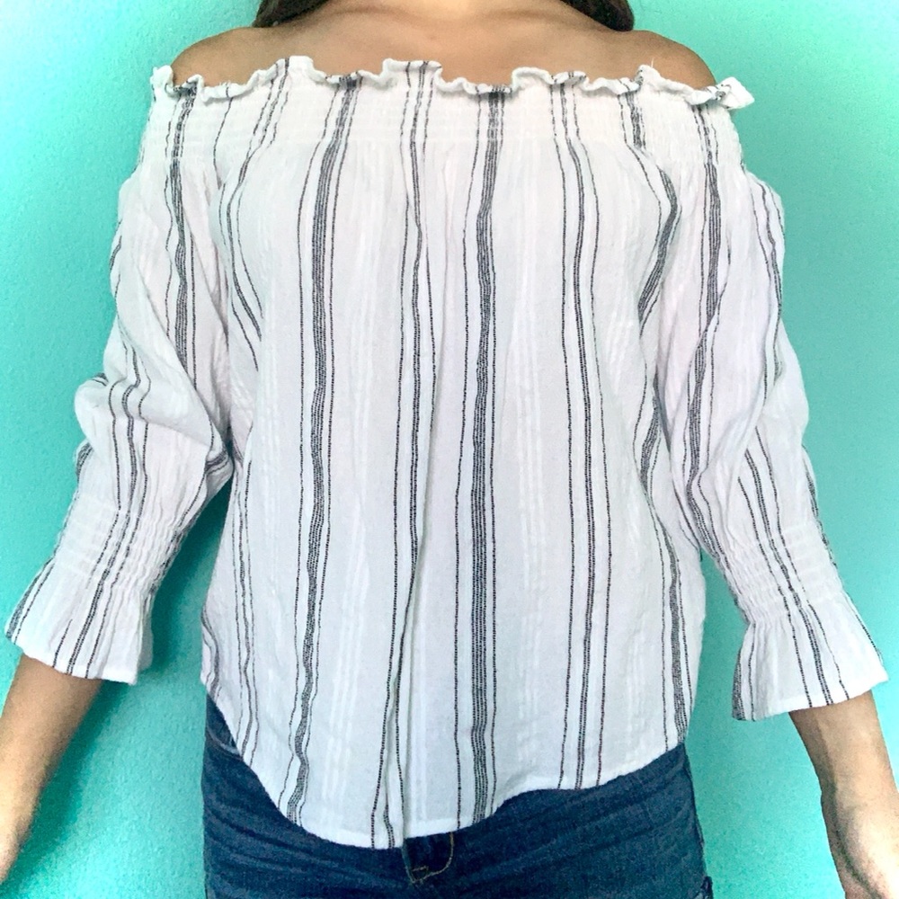 Striped Off-the-Shoulder Top